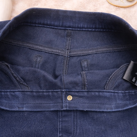 UNIQLO Navy Pull-On Jeggings Size L (30-31) | Skinny Stretch Elastic Waist - Picture 5 of 6